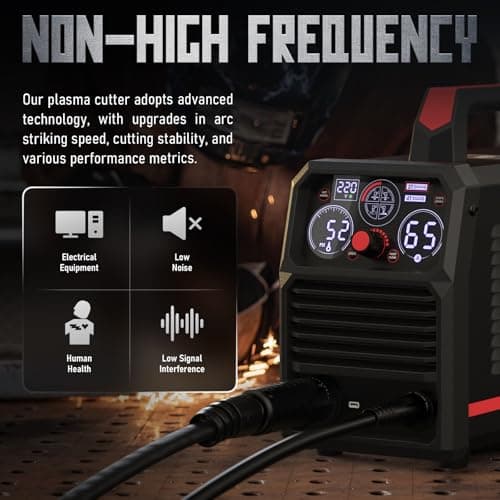 YESWELDER CUT-65DS PLUS Plasma Cutter, 65Amp 110V/220V Non-High Frequency Non-Touch Pilot Arc 4-In-1 Plate Cutting/Grid Cutting/Gouging/Marking Multifunctional Plasma Cutting Machine - Thumbnail 4