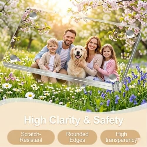 3 Pack Magnetic Acrylic Car Sun Visor Photo Holder, 2.36″ x 3.54 Straight Edge Photo Frame for Car, Personalized Car Interior Accessories for Pictures, Compatible with Wallet Photos, Ideal Gift for Couples Family Pet Lovers,″ - Thumbnail 4