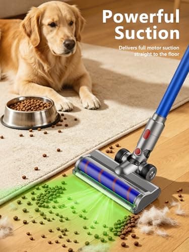2026 Upgraded Vacuum Attachments for Dyson V7 V8 V10 V11 V15, 2 Brushes Replacement Parts with LED Light, Anti-Tangle Motorhead for Hard Floor, Carpet & Area Rug, Cordless Vacuum Accessories - Thumbnail 6