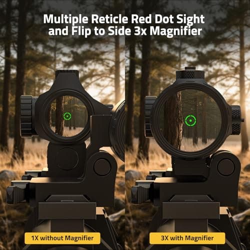 CVLIFE Multi Reticle Auto-Brightness Red Dot and 3X Magnifier Combo - Thumbnail 2