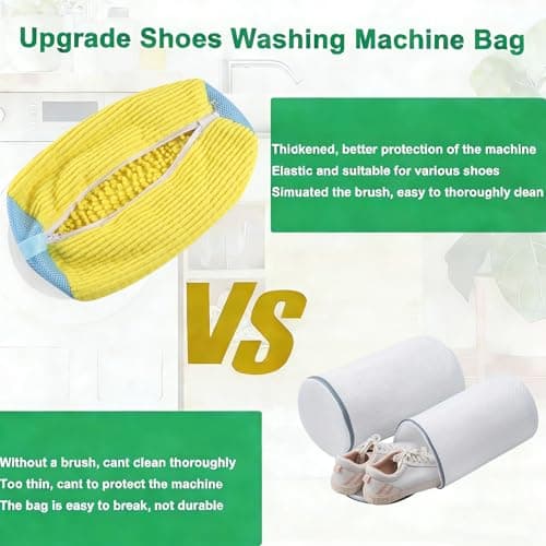 2PCS Shoes Washing Machine Bag Kit,Reusable Washing Shoes Bag,Include 1PC Shoes Dryer Bag and 2 Drying Racks,Laundry Shoes Bag with Durable Zipper for Sneakers and Canvas Shoes - Thumbnail 6