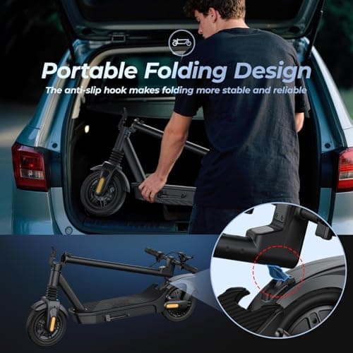 Heropick Electric Scooter for Adults, 1000W Peak Motor, Max Speed 20 Mph, 40 Max Miles Range, 10" Tubeless Tires, Folding E-Scooter with Shock Absorber, APP Control, Bell, Turn Lights - Thumbnail 6