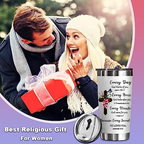 YXOTJHS Christian Gifts for Women, Inspiration Religious Gifts, Bible Verse Encouragement Gifts, Thank You & Birthday Gifts for Women, Mom, Friend, Sister - 20 Oz Stainless Steel Tumbler - Thumbnail 6
