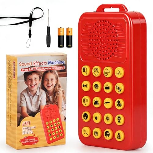 Sound Effects Machine - 20 Hilarious Sounds Gifts for Boys, Fart Noise Marker for Kids, Portable Electronic Sound Maker for Party, Game Night and Family Fun (Red, Include AAA Battery) - Image 1
