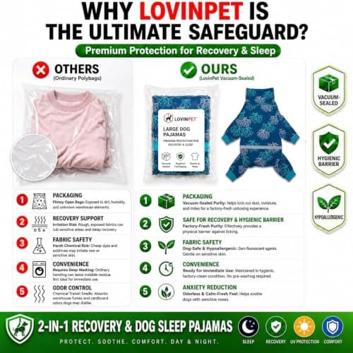 LovinPet Boxer Dogs Onesie Pajamas - UV Protection&Wound Care, Anxiety Relief, Lightweight Stretchy Fabric, Reflective Stripe, Coral Tree Print, Post Surgery Clothes, Pet PJ's/Medium - Thumbnail 3