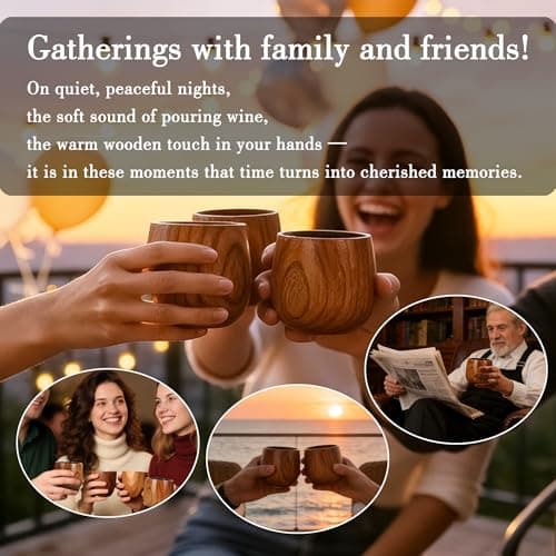 Charred Wooden Bourbon Drinking Glass - Artisan Oak Whiskey Tumbler with Gift Tube, Unique Wooden Whiskey Glass for Men, Bourbon Gifts for Men, Whiskey Glass for Dad Husband Birthday - Thumbnail 6