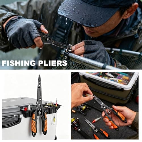 RALERA Fillet Knife Set for Beginner, Fishing Pliers Precisely, Fish Measuring Tape, Non Slip Grip Fishing Knife, Saltwater Fishing Accessories, Great Value Fishing Tackle (9pc Fishing Tool kit) - Thumbnail 3