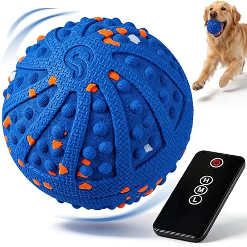 Interactive Dog Toys, Automatic Rolling Ball Toy with Teeth-friendly Bumps, Remote Control, 3 Motion Modes, Rechargeable Dog Ball with ETPU Material, IP67 Waterproof for Medium and Large Dogs - Image 1