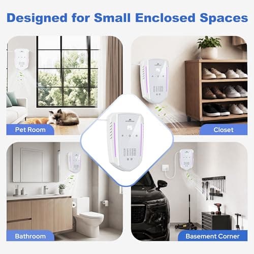 Morrerfresh Cat Litter Deodorizer & Pet Odor Eliminator for Home, Ozone Air Purifier Plug in for Strong Dog Poof, Litter Box Deodorizer with 5 Mode for Smoke, Wardrobe, Garage, Car - Thumbnail 5