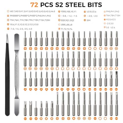 VMYTH 80 in 1 Mini Electric Screwdriver Set, Precision Cordless Screwdriver with OLED Smart Display, Magnetic Computer Repair Tool Kit for PC, Laptop, PS5, Electronics - Thumbnail 6