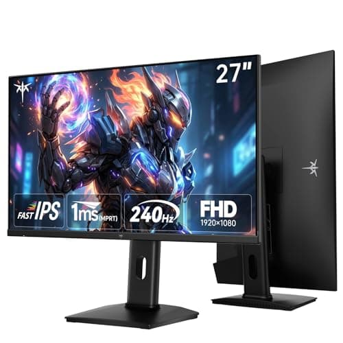 KTC 27 Inch 240Hz Gaming Monitor - FHD 1080P Monitor Fast IPS with Adaptive Sync, 1ms(MPRT), 131% sRGB, HDMI Displayport, Tilt Pivot Height Adjustment, Vesa Monitor, White, H27F7 - Image 1