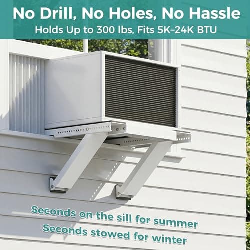 No-Drilling Window Air Conditioner Support Bracket, AC Holder Stand Mount - Thumbnail 2