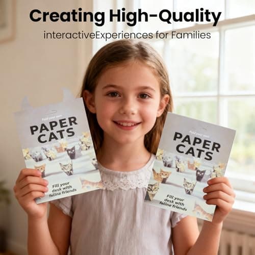 DIY Origami Paper Cats Kit - 50 Sheets to Fold into Charming Cat Figures. A Creative & Relaxing Craft Project, Perfect for Home, Office, or Classroom Decor. - Thumbnail 5