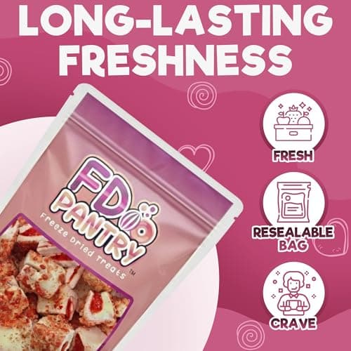 Freeze Dried Strawberry Shortcake Bites - Crunchy & Sweet Snack 2oz Freeze-Dried Space Ice-Cream Pack Dehydrated Resealable Gift Bag - Thumbnail 5