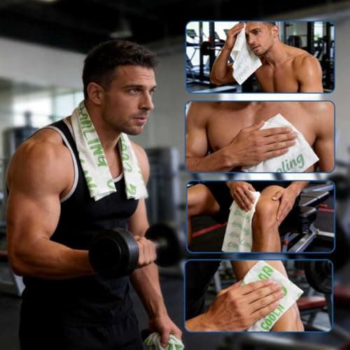 10 Pack Cooling Body Wipes, Alcohol-Free Cooling Towelettes Cooling Towel Alternative for Outdoor Sports, Camping, Hiking, Workout & Hot Weather(Green) - Thumbnail 6