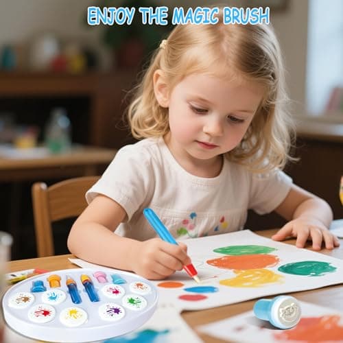 Zyllver Color Magic Light Brush Set, Mess Free Painting Art Activities for Home & Classroom, Christmas & Holiday Gift for Toddlers Ages 3+ - Thumbnail 2