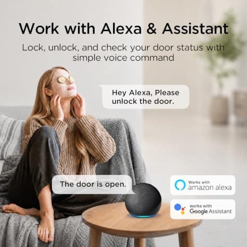 TCL Smart Lock D2 Pro, Palm Vein Keyless Entry Deadbolt, Wi-Fi Keypad Door Lock, Built-in Doorbell, 8-Month Battery, App & Voice Control, Works with Alexa & Google Home, Easy Install for Front Door - Thumbnail 3