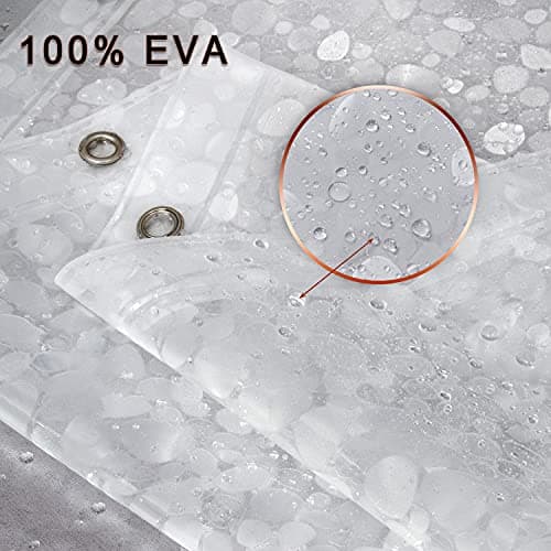 Bostofy Extra Long Shower Curtain Liner, Heavyweight Liner with Magnets and Rust-Proof Metal Grommets, Waterproof Shower Liner for Bathroom, 72' W x 78' H - Thumbnail 2