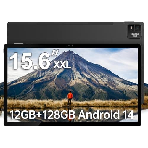 HOOGEE 15.6 Inch Pro Tablet Android 14 Large Tablets 2025 Helio G99 Octa-Core 12GB+128GB, 1TB Expandable, 1080P 12000mAh 15W Fast Charge - Image 1