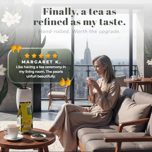 Organic Jasmine Green Tea Pearls - 4oz 113g - Dragon Pearl Tea by Enzo - Experience Soothing Scent of Jasmine Mellows Awaking Caffiene of Green Tea Pearl (Jasmine) - Thumbnail 4