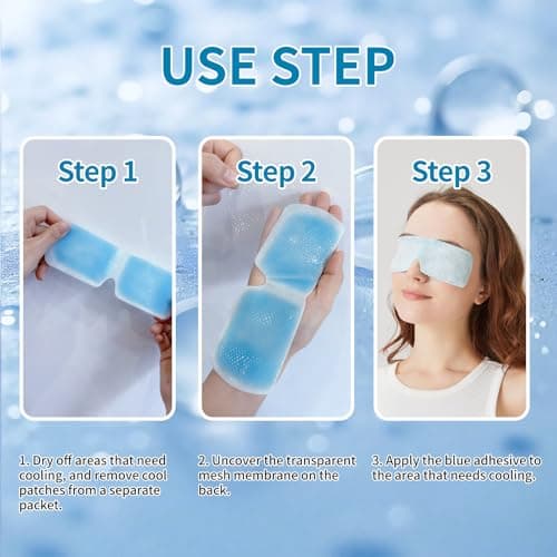 TCANG Disposable Instant Cooling Gel Eye Masks, Soothing Relief for Tired Eyes & Cooling Sensation, Eye Patches for Puffy Eyes,10 Packs - Thumbnail 6