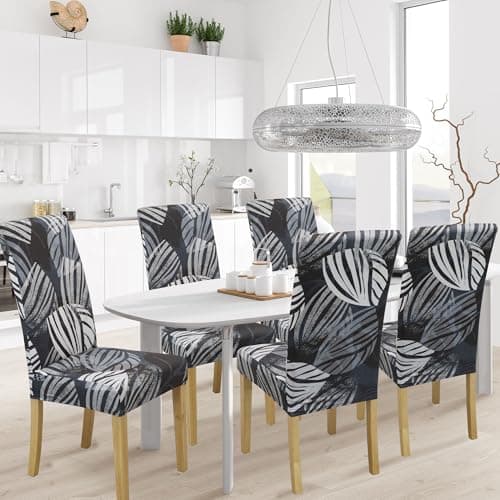 BIETYONE Chair Covers,Dining Room Chair Covers Set of 4,Stretch Kitchen Chair Cover,Washable Dining Chair Cover,Parsons Chair Slipcovers Protective,for Home,Restaurant,Banquet - Thumbnail 2