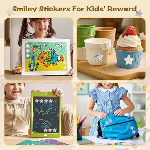 Gsinodrs 1000Pcs Silver Star Stickers - 1 Inch Holographic Self-Adhesive Metallic Foil Star Labels, Sparkly Reward Stickers for Classroom Supplies, Teacher Incentives & Behavior Tracking - Thumbnail 6