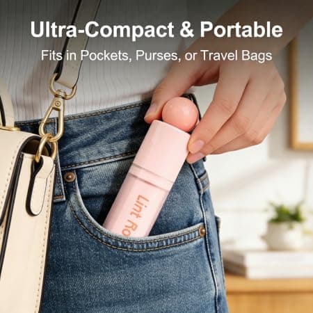 2-in-1 Lint & Pill Remover, Washable Reusable with Retractable Handle (143mm/5.63in), Fabric-Safe Portable Tool for Pet Owners, Travelers & Home – Tackles Hair, Fuzz & Pills Easily - Thumbnail 4