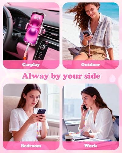 JAKPAK USB Cable for iPhone Beaded Phone Charger 66W Fast Charging Data Transfer 3.3FT Stylish Durable Anti-Tangle USB Charging Cord Women Girls for iPhone 14 13 12 11 XR R iPad Airpods Car - Thumbnail 6
