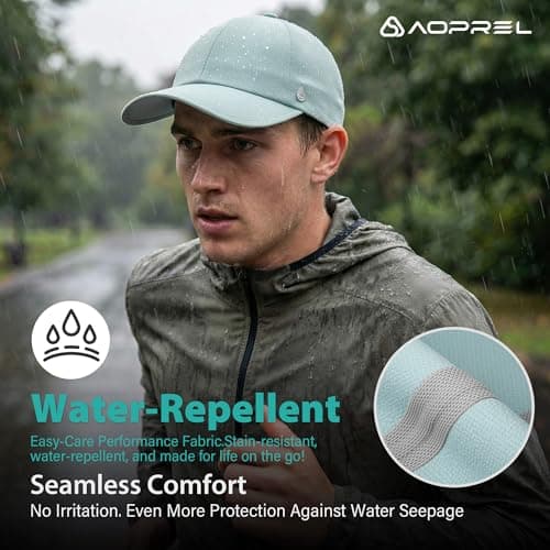 AOPREL Cooling Running Hat for Men & Women Quick-Dry Breathable Performance Hat Lightweight UPF 50+ Unstructured Baseball Cap - Thumbnail 5