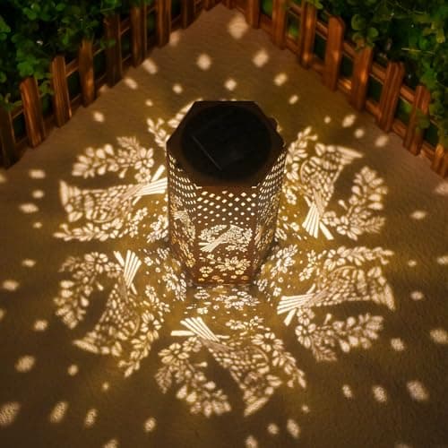 Mothers Day Gifts for Mom Grandma - Birthday Gifts for Women, Cardinal Bird Solar Lanterns Outdoor Waterproof - Solar Lights Outdoor Hanging Garden Decor for Outside - Thumbnail 3