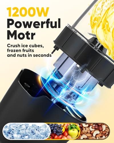 Befano Blender for Smoothies,1200W High-Power Blenders for Kitchen,11 Pcs Smoothie Maker Set with 18oz and 24oz Travel Cups,Ice Crushing, Shakes & Grinding, Ready in 60 Seconds for Home & On-the-Go - Thumbnail 2