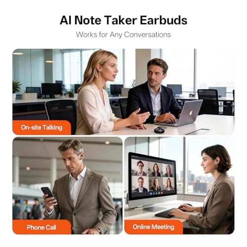 viaim RecDot Voice Recorder Earbuds: Professional AI Note Taker for Meetings, Calls & Lectures. Transcribe & Summarize, 78 Languages, 48dB Hybrid ANC AI Assistant for Deep Work, AES-256 Secure, Black - Thumbnail 2