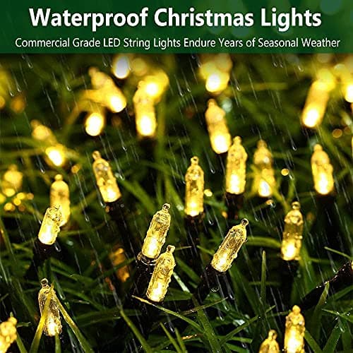 HoliDecor Christmas Lights - Battery Operated 50 LED Mini String Lights With 8 Modes and Timer for Xmas Tree, Wreath, Party, Indoor Outdoor Decor - Waterproof, Warm White (2 Pack) - Thumbnail 5