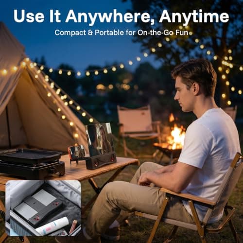 12" Phone Screen Magnifier with Speaker Mini 3D HD Foldable Amplifier for Movies & Gaming-Portable Home Theater Clear Audio,Supports All Smartphones for Family,Seniors,Travel - Thumbnail 2