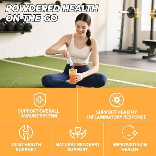 PureBotan Turmeric Curcumin Drink Powder, Turmeric Immunity Shots with Vitamin C, Orange Flavor Instant Drink Mix Packets, High Absorption Curcumin Complex CuminUP60, Immune & Joint Support Supplement - Thumbnail 3