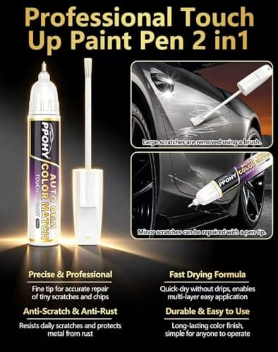 Galactic Aqua (221) Touch Up Paint Pen for Toyota with A/B Wax-PPOHY OEM Exact Match,Complete Scratch Repair Kit,Quick Dry 2-In-1 Tip / Brush,Anti-Rust Waterproof Paint for Camry,Corolla,RAV4,Highlander - Thumbnail 3