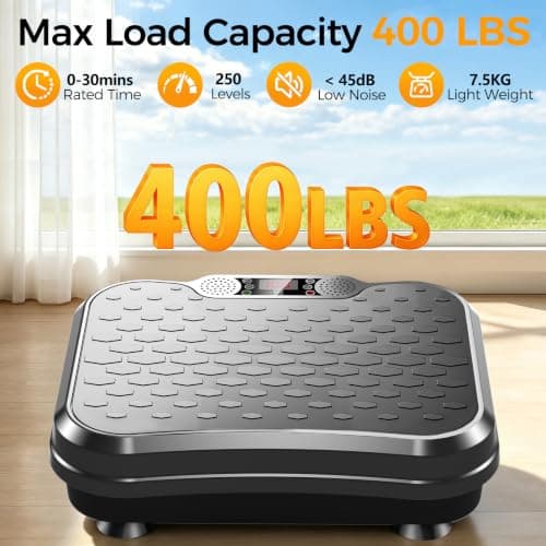 NXSCI Vibration Plate Exercise Machine, Vibration Plate for Lymphatic Drainage Weight Loss, 250 Speed Levels Shake Plate with Bluetooth, 400 Lbs Capacity Full Body Workout for Home Office Gym - Thumbnail 6