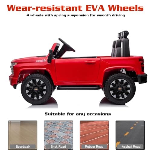 24V Ride on Toys for Kids,2 Seater Ride on Car for Kids Remote Control Kids Electric Cars Kids Driving Car with Bluetooth, Power of Wheel Car for Kids Truck for All Types of Road - Thumbnail 5