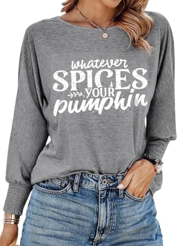 Dokotoo Todays Deals Halloween T Shirts for Women Summer 2026 Fall Womens Tops Dressy Casual Crewneck Long Sleeve Blouses Halloween Costumes Woman 2026 Tops - Image 1