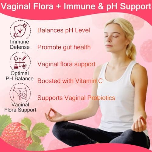 JianQ PH Gummies for Women - Ph Balance Gummies for Women Private Area, Feminine Gummy for Immune & Energy Supplement, Vegan, Gluten-Free, Strawberry Flavor, 60 Count - Thumbnail 3