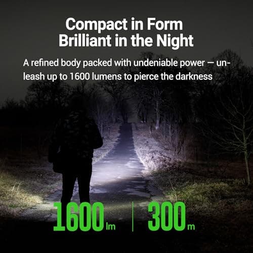 NEXTORCH ARTORCH 1600 Lumen Tactical Flashlight – Compact EDC Light with Integrated Tactical Ring, IP68 Waterproof, Nano-Ceramic Strike Bezel, Roller Switch, for Outdoor, Camping, Emergency, Police - Thumbnail 3