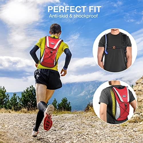 Hydration Pack,Water Backpack with 2L Water Bladder Perfect for Running Cycling Hiking Climbing Pouch - Thumbnail 5