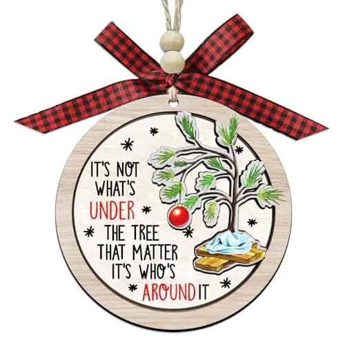 Christmas Ornaments 2026,Wooden Ornaments for Christmas Tree, Christmas Decorations Gifts for Women, Men, Vacation Ornament for Family, Sister, Friends, Meaningful Ornaments