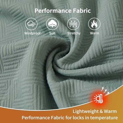 M MAELREG Mens Golf Jackets with Chest Pocket Loose Fit Zip Up Long Sleeve Windproof Warm Sports Golf Winter Jacket - Thumbnail 5