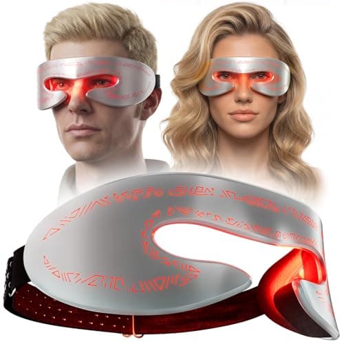 Red Light Therapy for Eyes, Under Eye Red Light Eye Mask for Fine Lines Eye Bags, 3 Modes Face Mask Device, Infrared Light Therapy for Dark Circles, Visual Wellness, Eye Fatigue, Jet Lag - Image 1