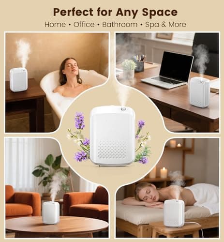 XEITIN Waterless Essential Oil Diffuser 3000 Sq.Ft Coverage for Large Home Hotel Office, 400ml Cold Air Scent Machine, Bluetooth App Control, No-Noise Aroma Diffuser Wall Mount Gift for Mom for Her - Thumbnail 5