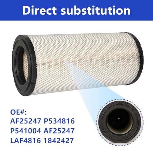 AUIVERED AF25247 Engine Air Filter - Compatible with Freightliners, Western Star 4900, Peterbilt & KW trucks - Replaces P534816, LAF4816, RS3539, CA8180, DNP534816, 1842427, Wix 46843 - Thumbnail 5