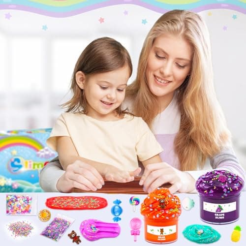 Elover ICE Cream Slime Kit for Girls and Boys Fluffy DIY Slime Toys Gifts Ages 6-10 to Make Ice Cream Slimes Kids Girl Toys 8-10 Years Old - Thumbnail 4