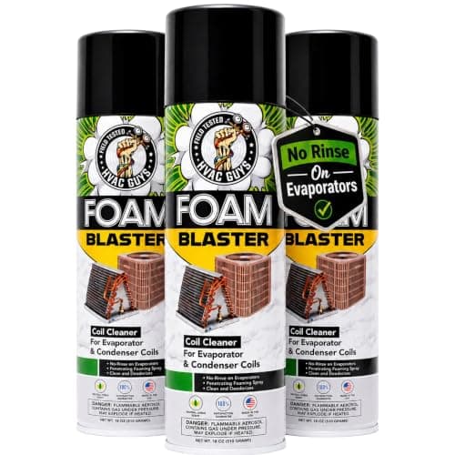 Leak Saver Foam Blaster AC Coil Cleaner for AC Unit 3-Pack | No Rinse Formula for Evaporators & Condensers | Neutral Citrus Scent - Image 1